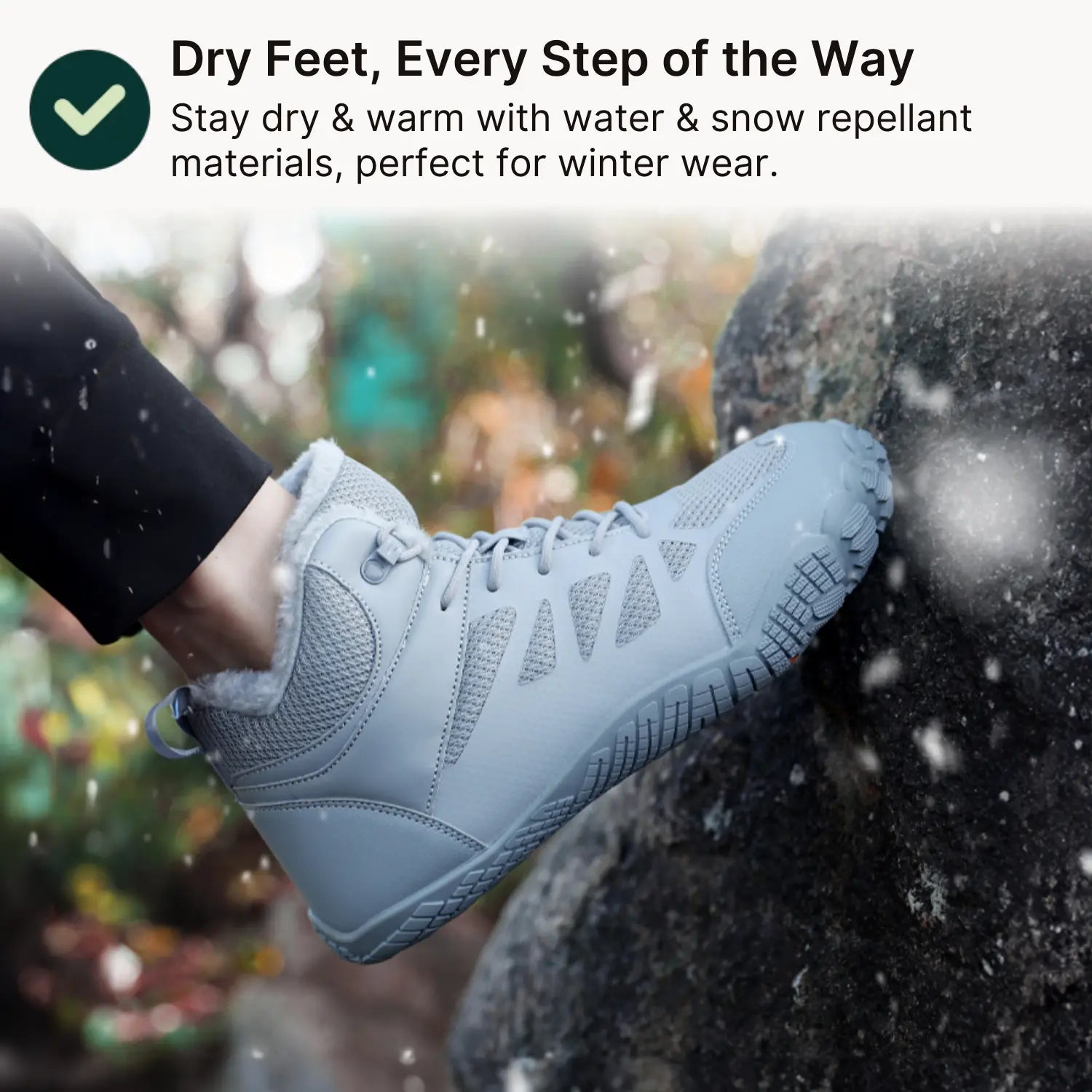 Frostline Max - Warm and water-repellent barefoot shoes