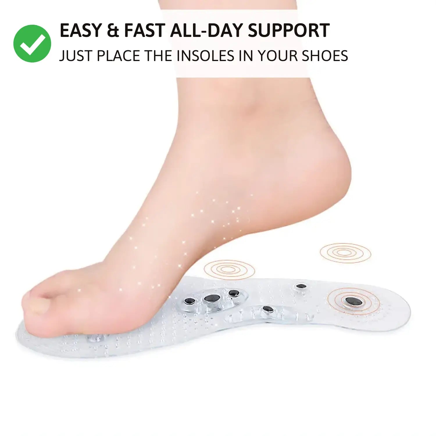 Relax Magnetic Insoles - Reduce Pain by Stimulating Acupressure Points