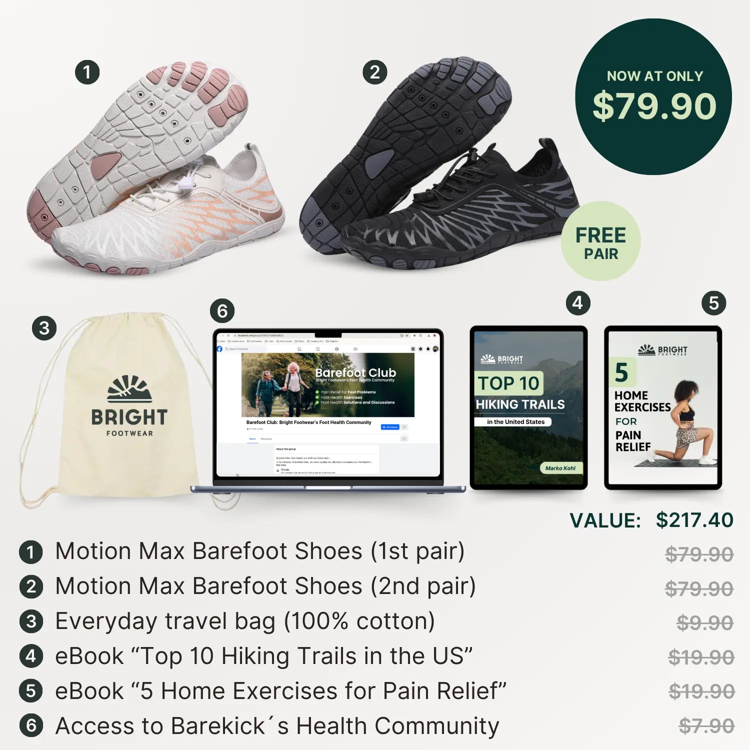 Motion Max - Healthy & non-slip everyday barefoot shoes (Unisex) (BOGO)