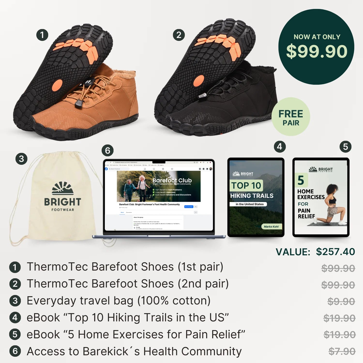 ThermoTec - Premium winter barefoot shoes (Unisex) (BOGO)